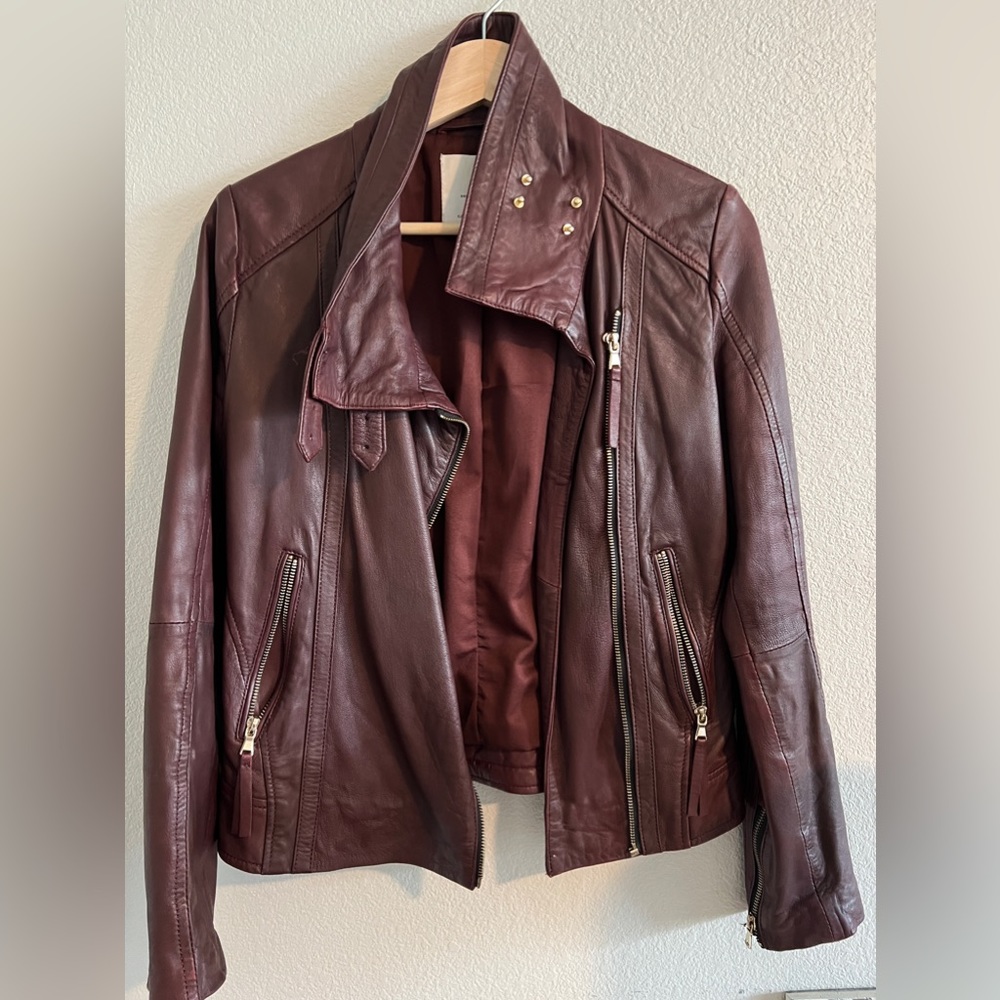 MANGO Leather Jacket